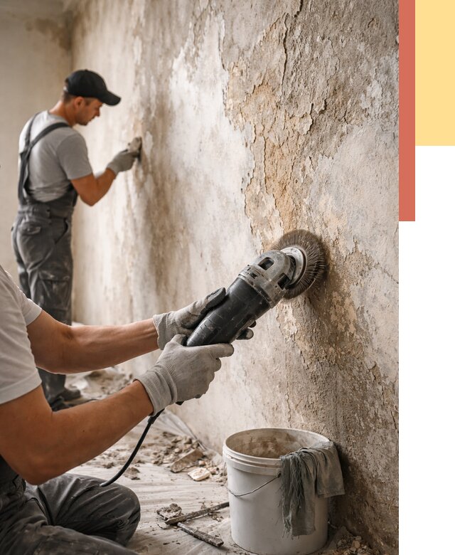 Снятие и удаление краски со стен в Приморско-ахтарске от 2129 руб. — ОТДЕЛОЧНИК-Прр