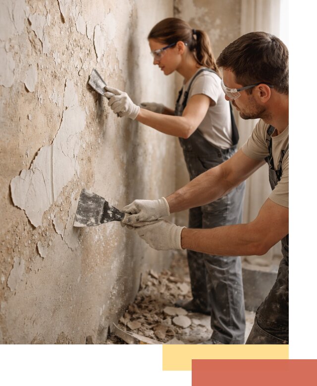 Снятие старой шпаклевки и подготовка поверхностей в Приморско-ахтарске