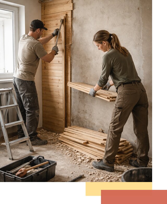 Демонтаж вагонки со стен в Приморско-ахтарске — профессиональный демонтаж