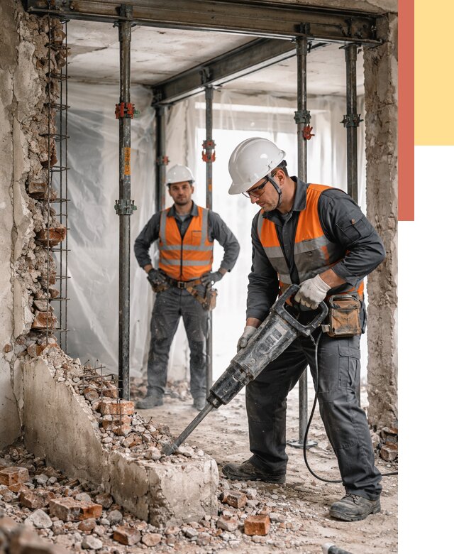 Снос несущих стен в Приморско-ахтарске от 10391 руб. — демонтаж несущей стены под ключ | ОТДЕЛОЧНИК-Прр