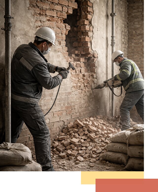 Демонтаж кирпичных стен в Приморско-ахтарске быстро и безопасно