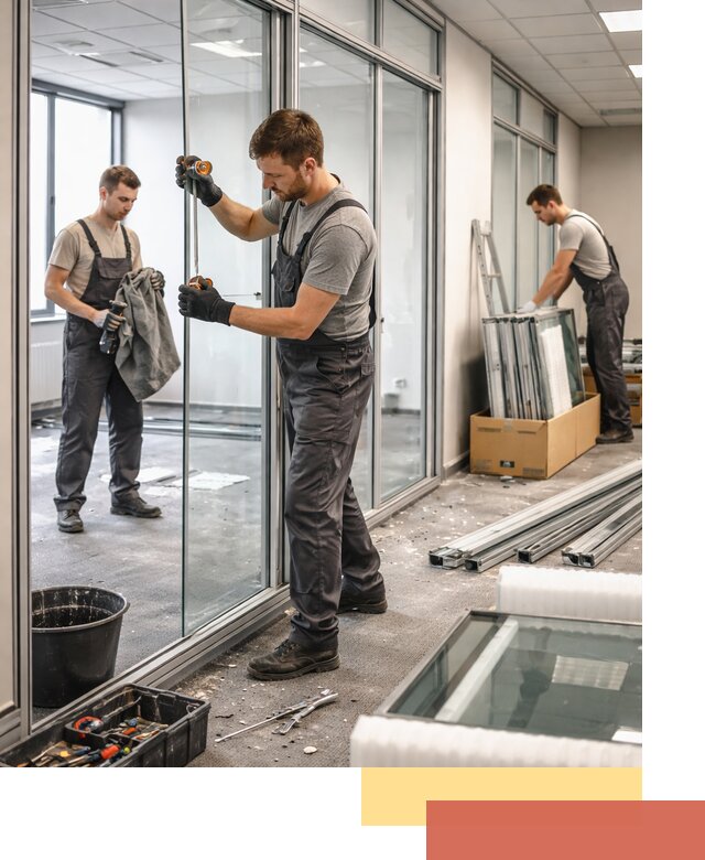 Демонтаж стеклянных перегородок в Приморско-ахтарске быстро и безопасно