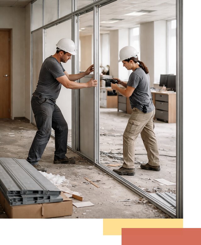 Демонтаж алюминиевых перегородок в Приморско-ахтарске быстро и аккуратно