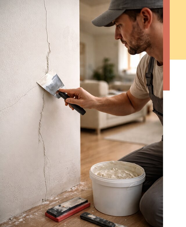 Заделка трещин и сколов в Приморско-ахтарске от 2484 руб. — быстро и недорого | ОТДЕЛОЧНИК-Прр