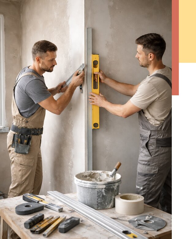 Выведение углов стен в Приморско-ахтарске от 1876 руб. быстро и недорого | ОТДЕЛОЧНИК-Прр