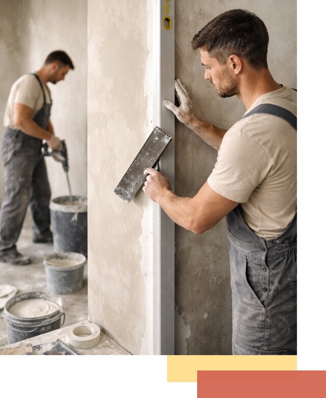 Выведение углов стен в Приморско-ахтарске: монтаж и оштукатуривание