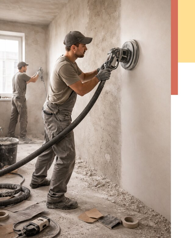 Шлифовка стен в Приморско-ахтарске от 1217 руб/м2 — быстро и недорого | ОТДЕЛОЧНИК-Прр