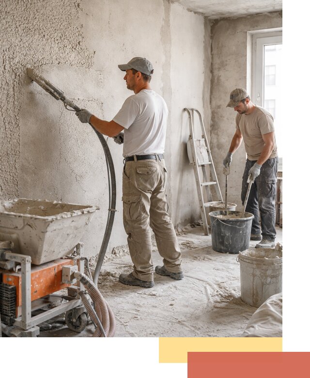 Машинная штукатурка стен в Приморско-ахтарске — быстро и качественно