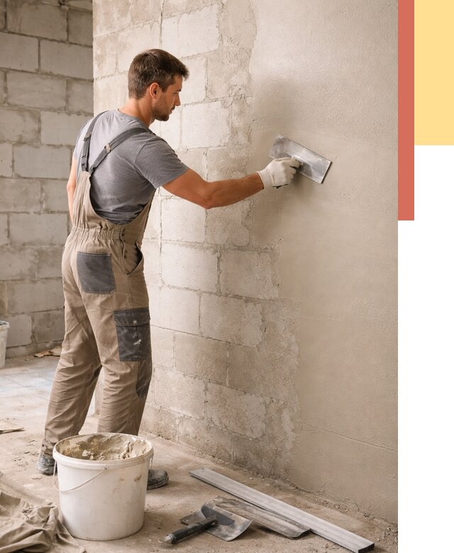 Штукатурка стен из газобетона в Приморско-ахтарске от 2129 руб./м2 — быстро и недорого | ОТДЕЛОЧНИК-Прр