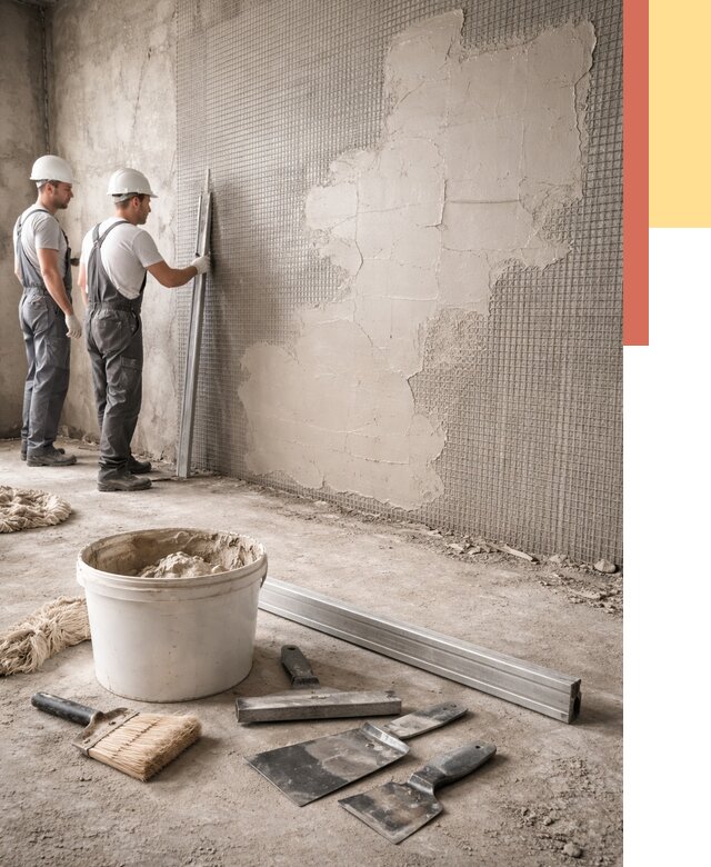 Штукатурка стен по сетке в Приморско-ахтарске от 5576 руб./м2 — быстро и недорого | ОТДЕЛОЧНИК-Прр