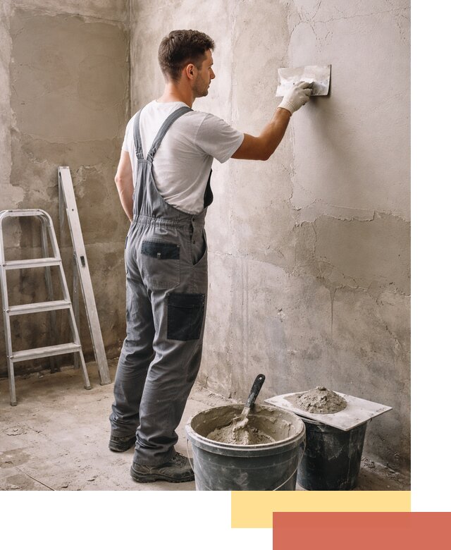 Штукатурка стен в ванной под ключ в Приморско-ахтарске