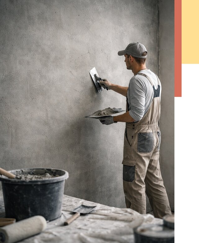 Декоративная штукатурка под бетон в Приморско-ахтарске от 2535 руб./м² — нанесение под ключ | ОТДЕЛОЧНИК-Прр