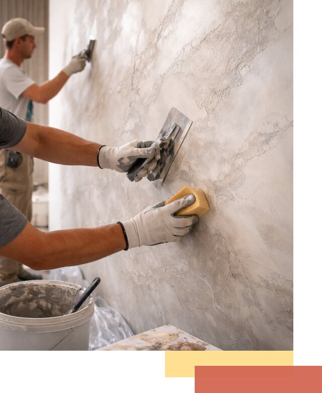 Декоративная штукатурка под мрамор в Приморско-ахтарске для стен и потолков