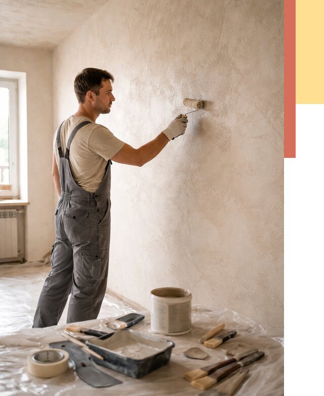 Нанесение лессирующей краски по декоративке в Приморско-ахтарске от 1774 руб. | ОТДЕЛОЧНИК-Прр