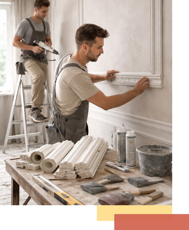 Монтаж лепнины на стены в Приморско-ахтарске профессионально и качественно