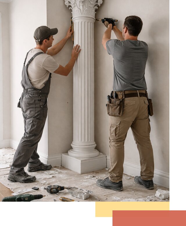 Установка декоративных колонн в Приморско-ахтарске под ключ