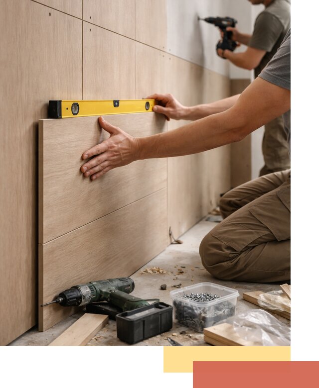 Профессиональный монтаж МДФ панелей на стены в Приморско-ахтарске