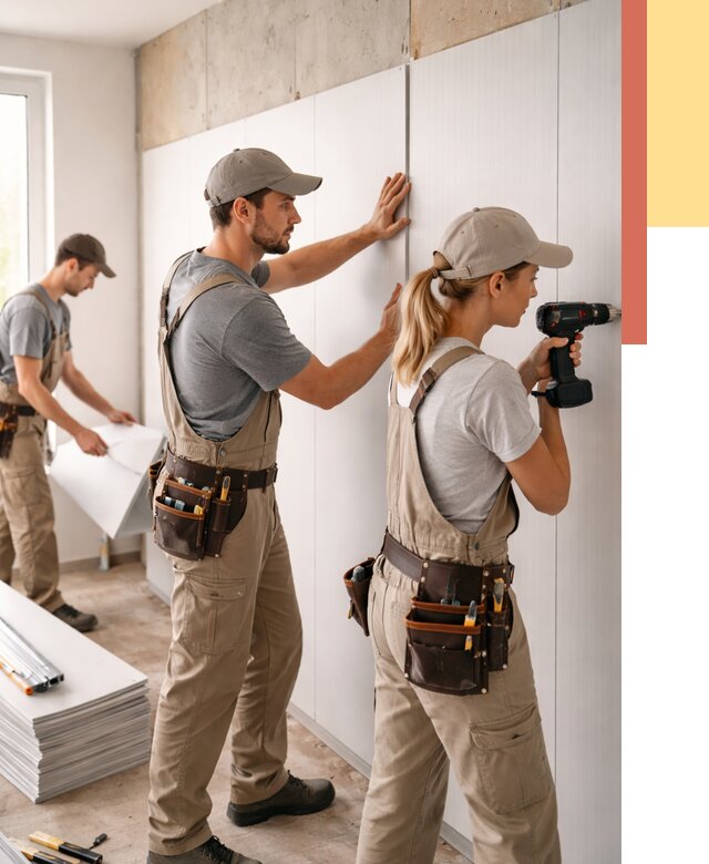 Монтаж ПВХ панелей на стены в Приморско-ахтарске от 456 руб/м2 — быстро и недорого | ОТДЕЛОЧНИК-Прр