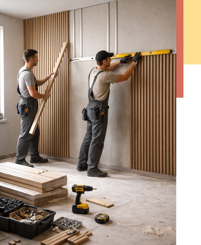 Монтаж реечных панелей на стены в Приморско-ахтарске от 1217 руб. — быстро и недорого | ОТДЕЛОЧНИК-Прр