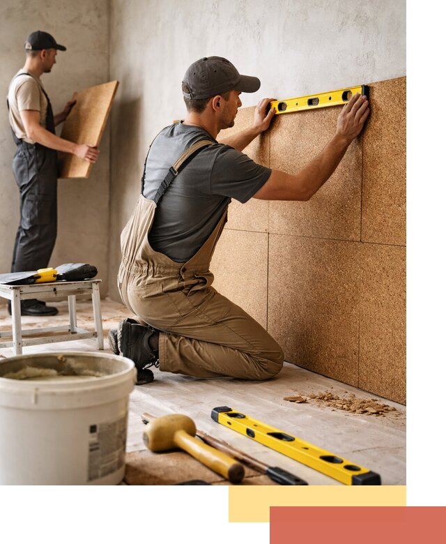 Монтаж пробковых панелей на стены в Приморско-ахтарске быстро и качественно