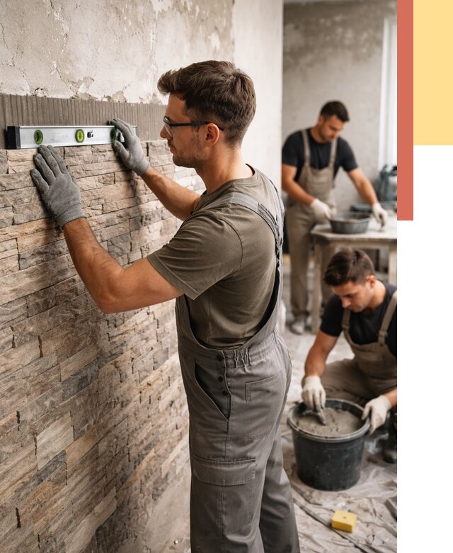 Монтаж искусственного камня в Приморско-ахтарске от 4562 руб. под ключ | ОТДЕЛОЧНИК-Прр