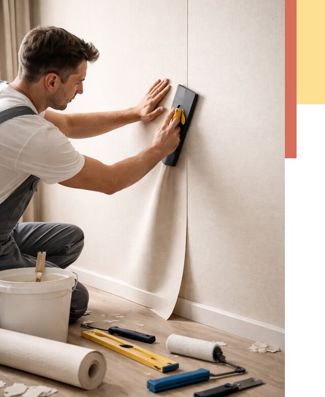 Поклейка виниловых обоев в Приморско-ахтарске от 4562 руб. | Быстро и недорого — ОТДЕЛОЧНИК-Прр