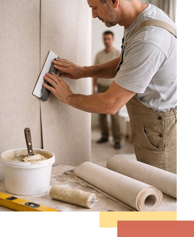 Поклейка текстильных обоев в Приморско-ахтарске профессионально и аккуратно