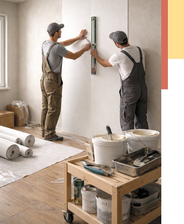 Поклейка стеклообоев в Приморско-ахтарске от 6590 руб. за м2 — быстро и недорого | ОТДЕЛОЧНИК-Прр