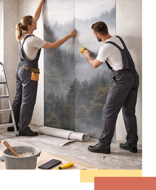 Поклейка фотообоев профессионально в Приморско-ахтарске под ключ