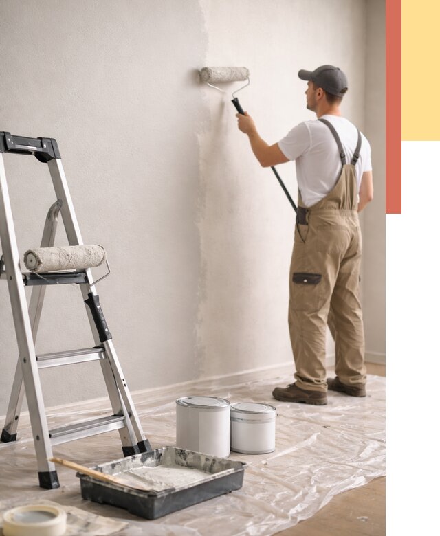 Покраска стен латексной краской в Приморско-ахтарске от 4562 руб. за м2 | ОТДЕЛОЧНИК-Прр