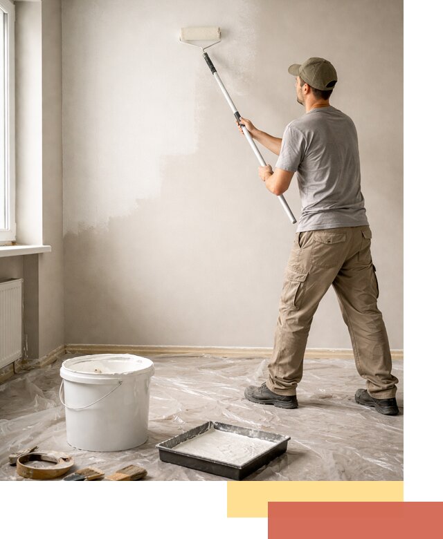 Покраска стен латексной краской в Приморско-ахтарске качественно и быстро