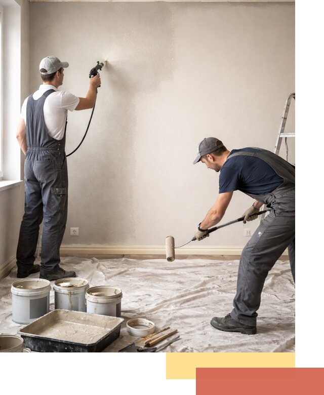 Покраска стен моющейся краской и защита поверхностей в Приморско-ахтарске