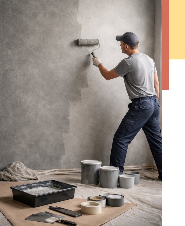 Покраска стен под бетон в Приморско-ахтарске от 659 руб. за м2 — быстро и недорого | ОТДЕЛОЧНИК-Прр