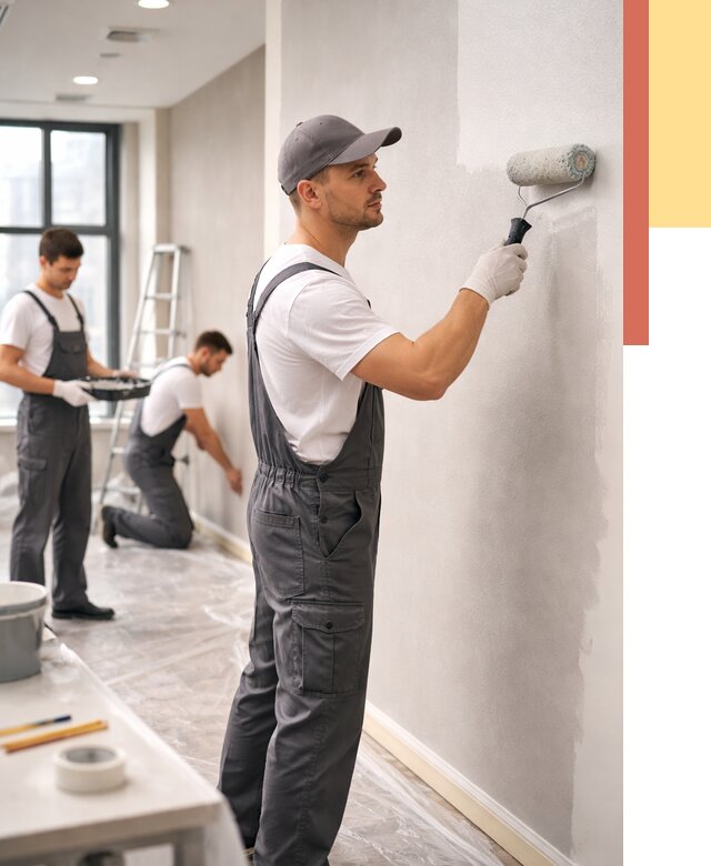 Покраска стен в офисе в Приморско-ахтарске от 8617 руб. — быстро и недорого | ОТДЕЛОЧНИК-Прр