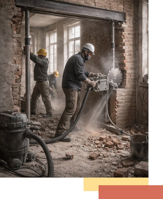 Прорезка проема в стене под дверной или оконный проем в Приморско-ахтарске