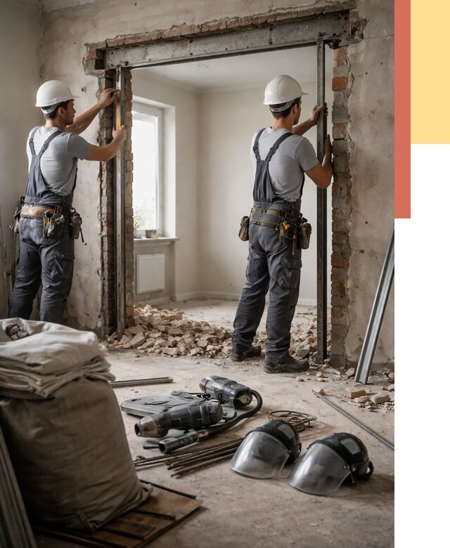 Расширение дверного проема в Приморско-ахтарске от 12673 руб. под ключ | ОТДЕЛОЧНИК-Прр