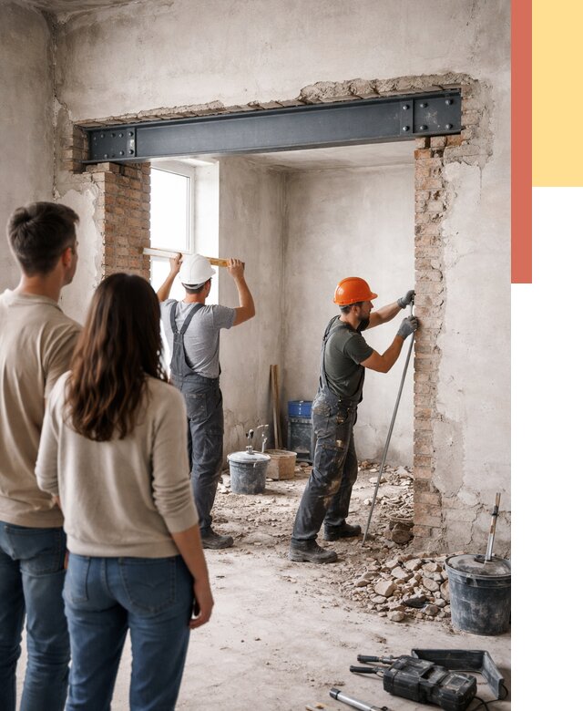 Усиление проема в стене в Приморско-ахтарске от 9631 руб. — усиление дверного проема металлоконструкцией | ОТДЕЛОЧНИК-Прр