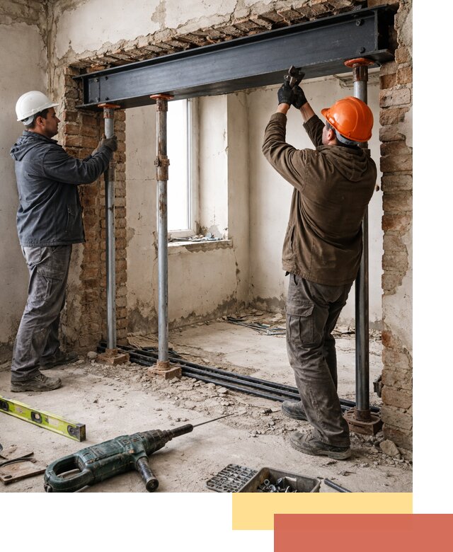 Усиление проема в стене в Приморско-ахтарске для расширения и безопасности