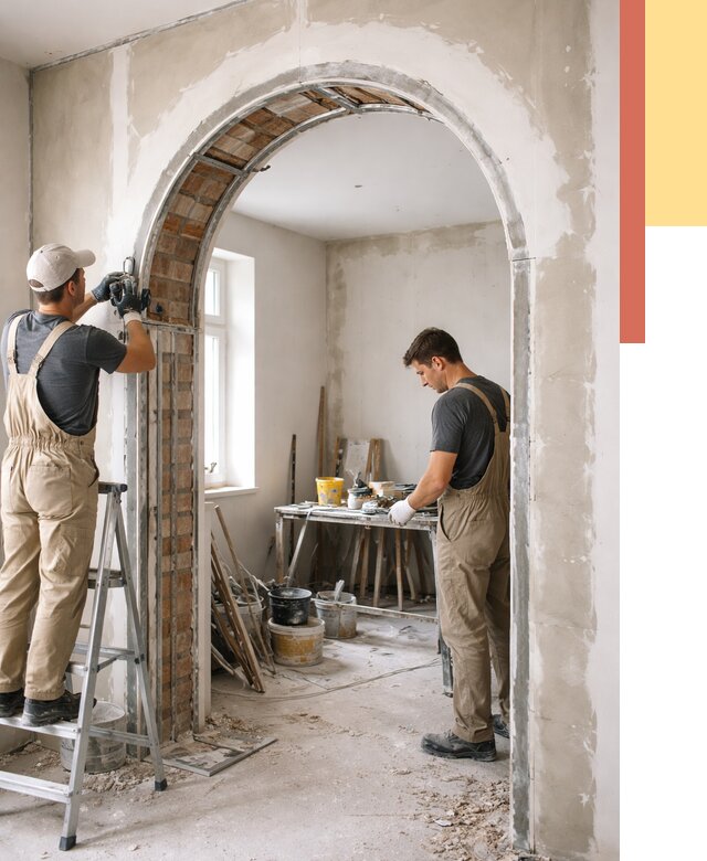 Устройство арочного проема в Приморско-ахтарске от 9631 руб. под ключ — быстро и недорого | ОТДЕЛОЧНИК-Прр