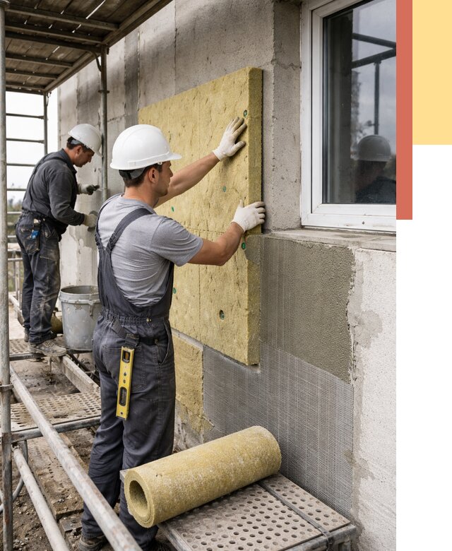 Утепление стен в Приморско-ахтарске от 4359 руб. под ключ — быстро и недорого | ОТДЕЛОЧНИК-Прр