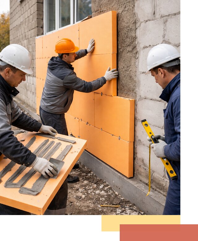 Утепление фасада пеноплексом под ключ в Приморско-ахтарске
