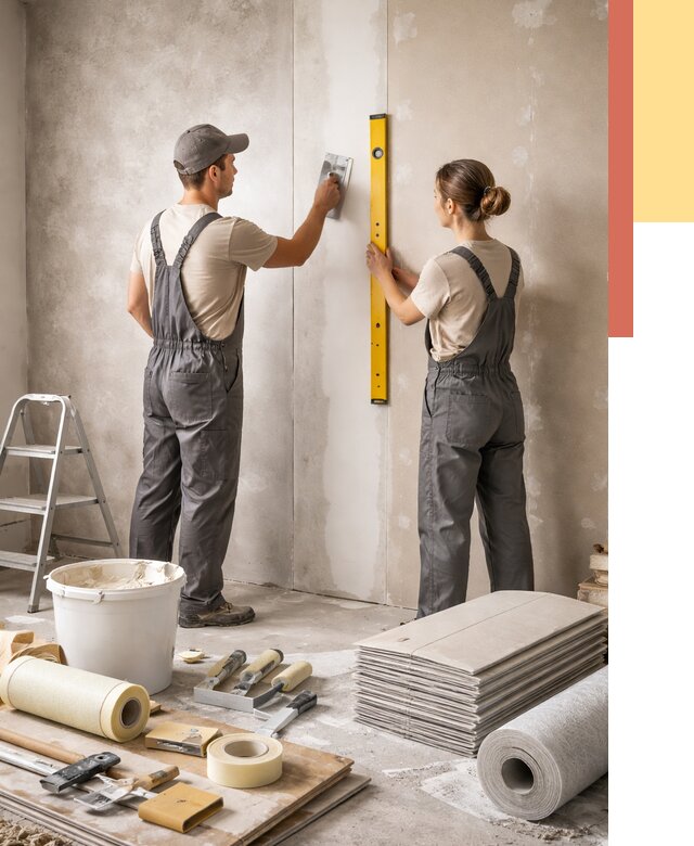 Отделка стен в Приморско-ахтарске от 1521 руб/м² — недорого, быстро, под ключ | ОТДЕЛОЧНИК-Прр