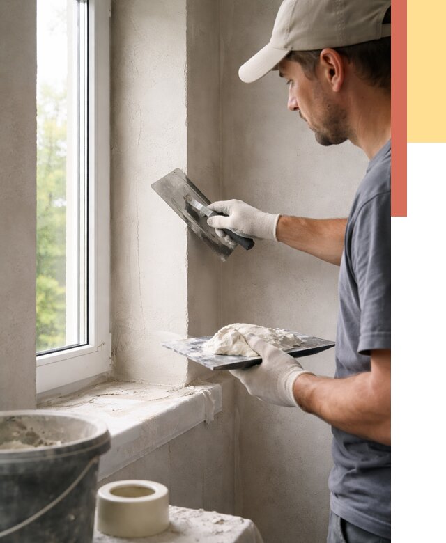 Штукатурка откосов в Приморско-ахтарске от 4562 руб/м² — услуги и выравнивание под ключ | ОТДЕЛОЧНИК-Прр