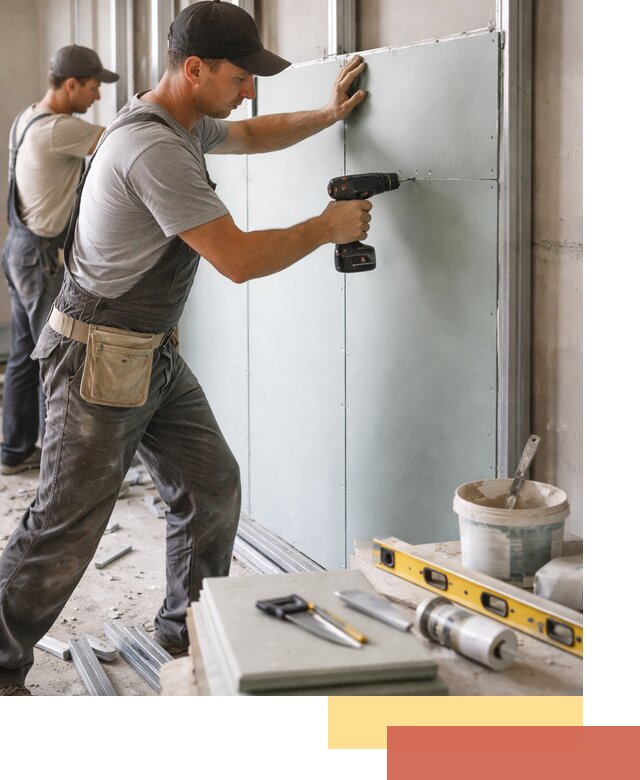 Кладка влагостойких перегородок ПГП в Приморско-ахтарске