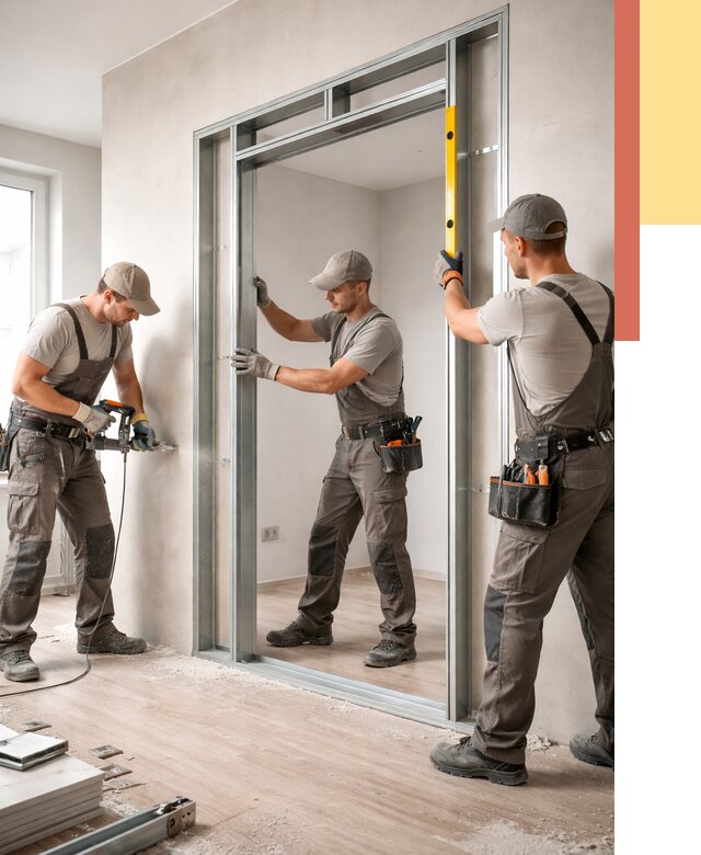 Устройство дверного проема в перегородке в Приморско-ахтарске от 4562 руб. под ключ | ОТДЕЛОЧНИК-Прр