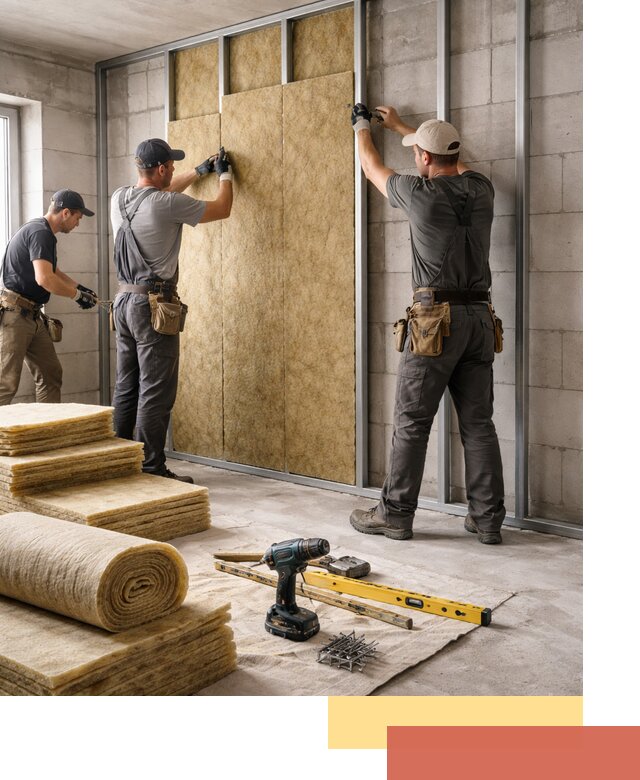 Шумоизоляция перегородок из блоков в Приморско-ахтарске — монтаж и защита шумоизоляцией