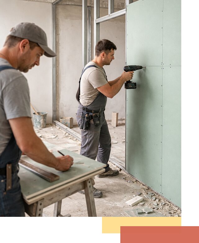 Перегородки из влагостойкого гипсокартона под ключ в Приморско-ахтарске