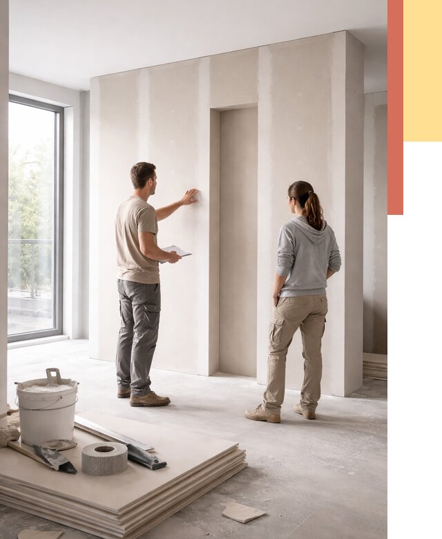 Зонирующая перегородка из гипсокартона в Приморско-ахтарске от 2839 руб. под ключ | ОТДЕЛОЧНИК-Прр