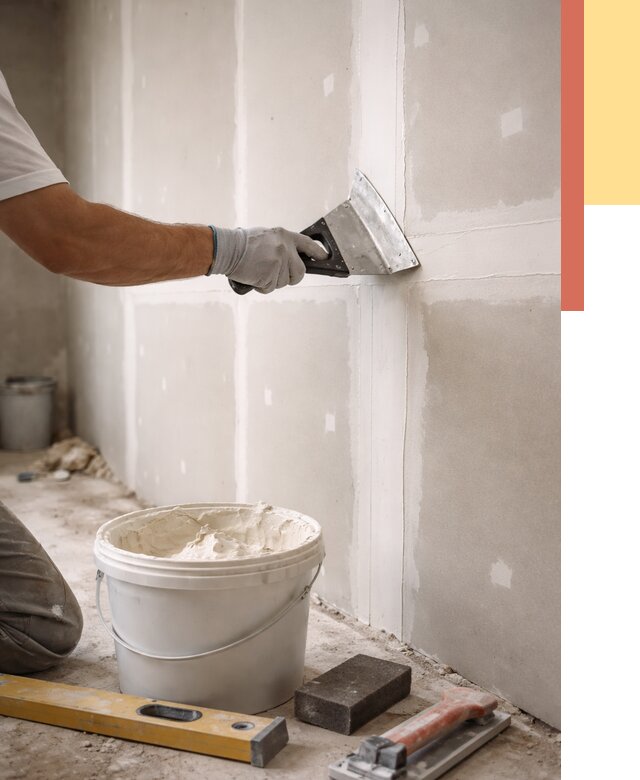 Шпаклевка перегородок из гипсокартона в Приморско-ахтарске от 2535 руб. — услуги ОТДЕЛОЧНИК-Прр