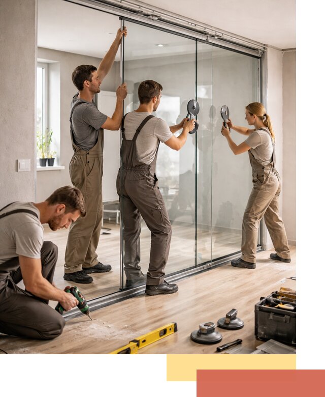 Изготовление стеклянных перегородок на заказ в Приморско-ахтарске